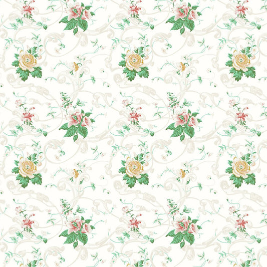 Krusenberg Wallpaper - Pink / Green - Boråstapeter - 4511 - Premier Wallcovering