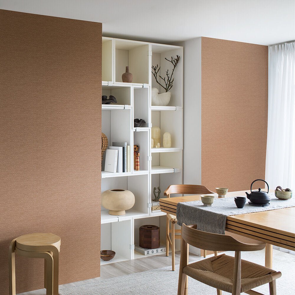 Kyoto Grid Wallpaper - Earthy Brown - Boråstapeter - 3124 - Premier Wallcovering