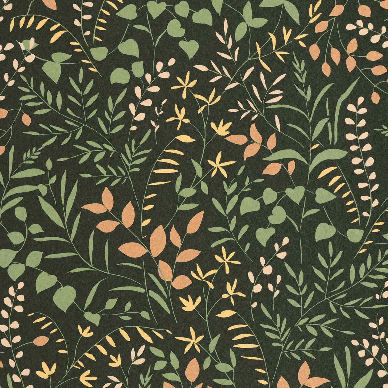 La Bastide Echappee Belle Wallpaper - Vert Foret / Terracotta - Casadeco - 89837808 - Premier Wallcovering