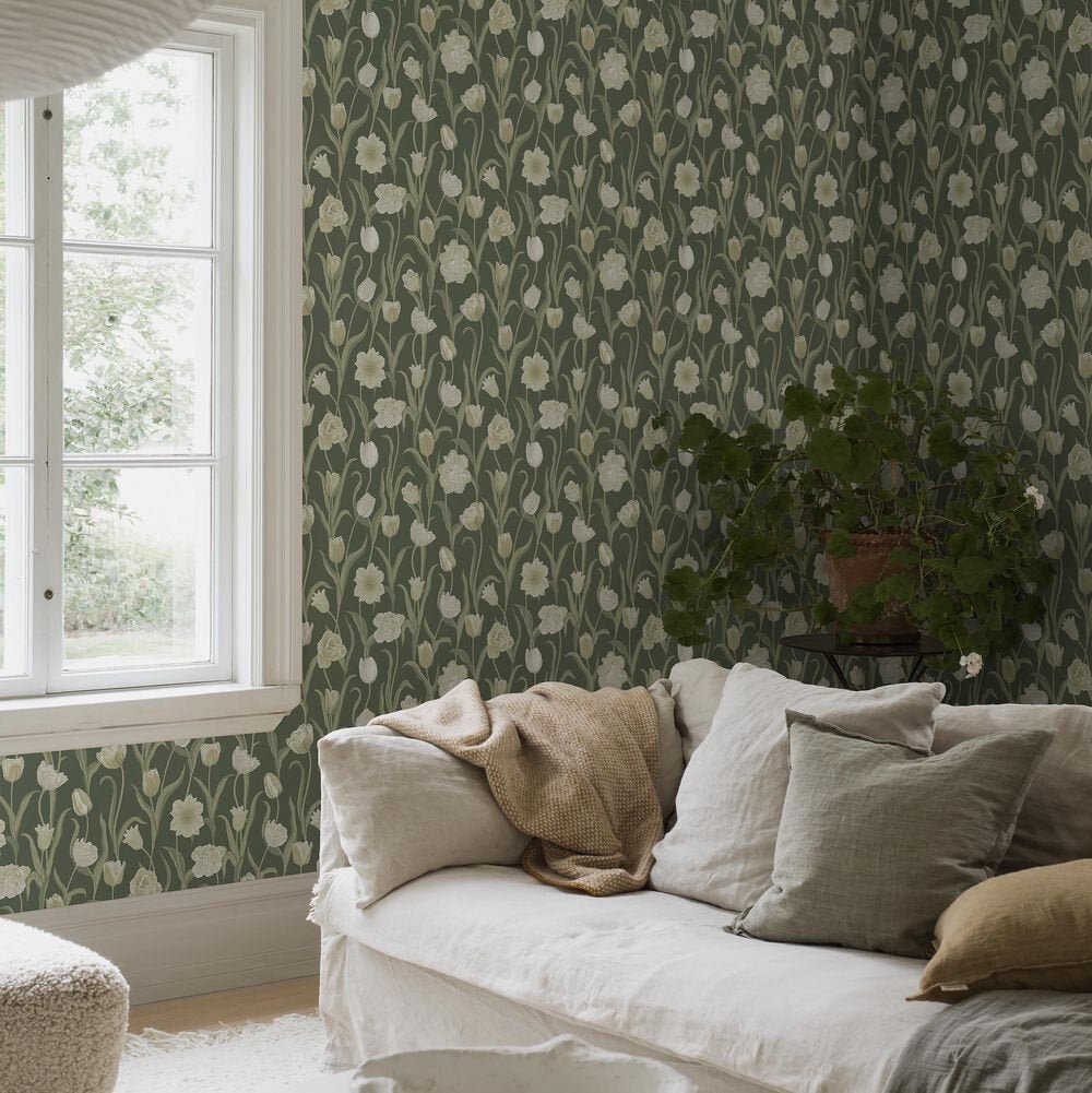 La Belle Epoque Wallpaper - Green - Boråstapeter - 6971 - Premier Wallcovering