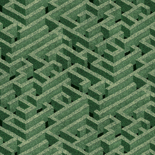 Labyrinth Wallpaper - Green - Josephine Munsey - JMW-100711 - Premier Wallcovering