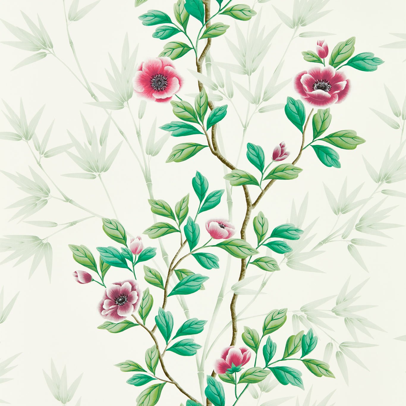 Lady Alford Wallpaper - Fig Blossom/ Magenta - Harlequin - HDHW112899 - Premier Wallcovering
