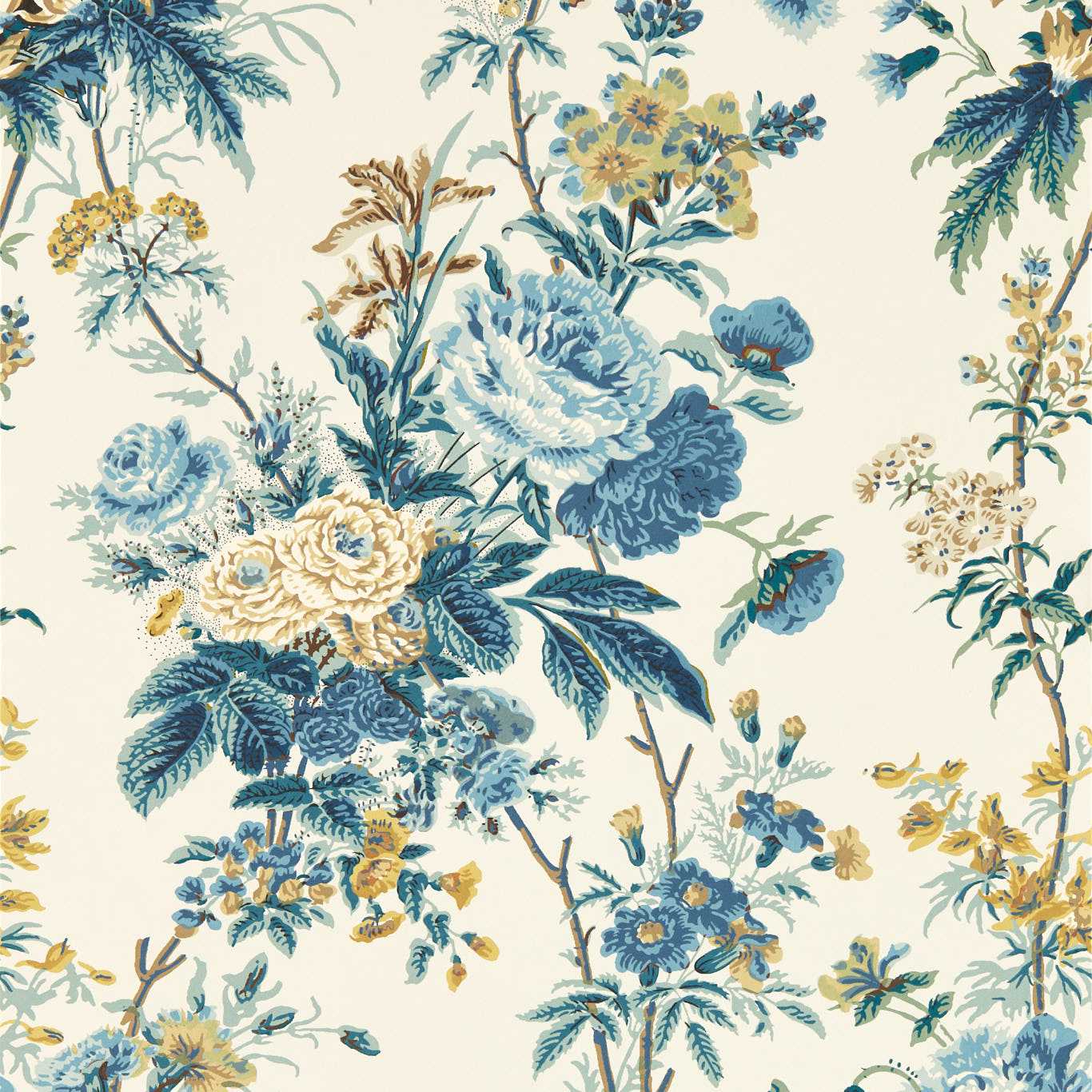 Lakeland Paradis Wallpaper - Poppinjay/Lion - DGDW217304 - Sanderson