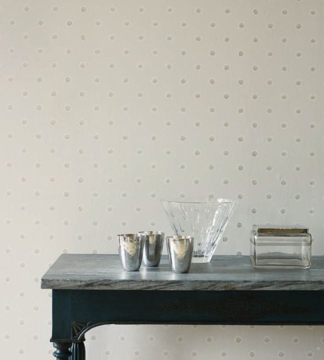 Larissa Wallpaper - Blue/Cream - Colefax & Fowler - 07131/07