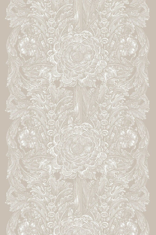 Le Grand Baroque Fabric - White - Timorous Beasties - STCO/LGB/Q7072/01 - Premier Wallcovering