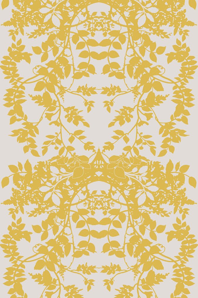 Leaf Superwide Wallpaper - Yellow on Carrara White - Timorous Beasties - SWP/LEF/06 - Premier Wallcovering