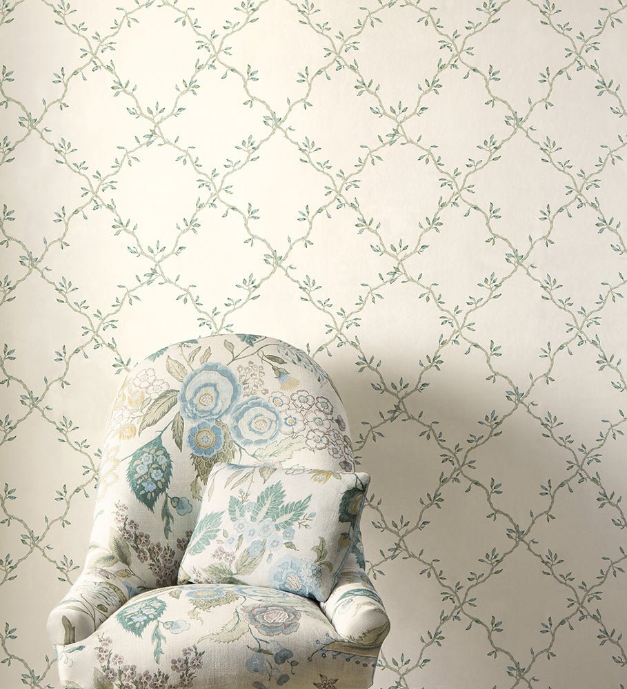 Leaf Trellis Wallpaper - Forest - Colefax & Fowler - 07706/04