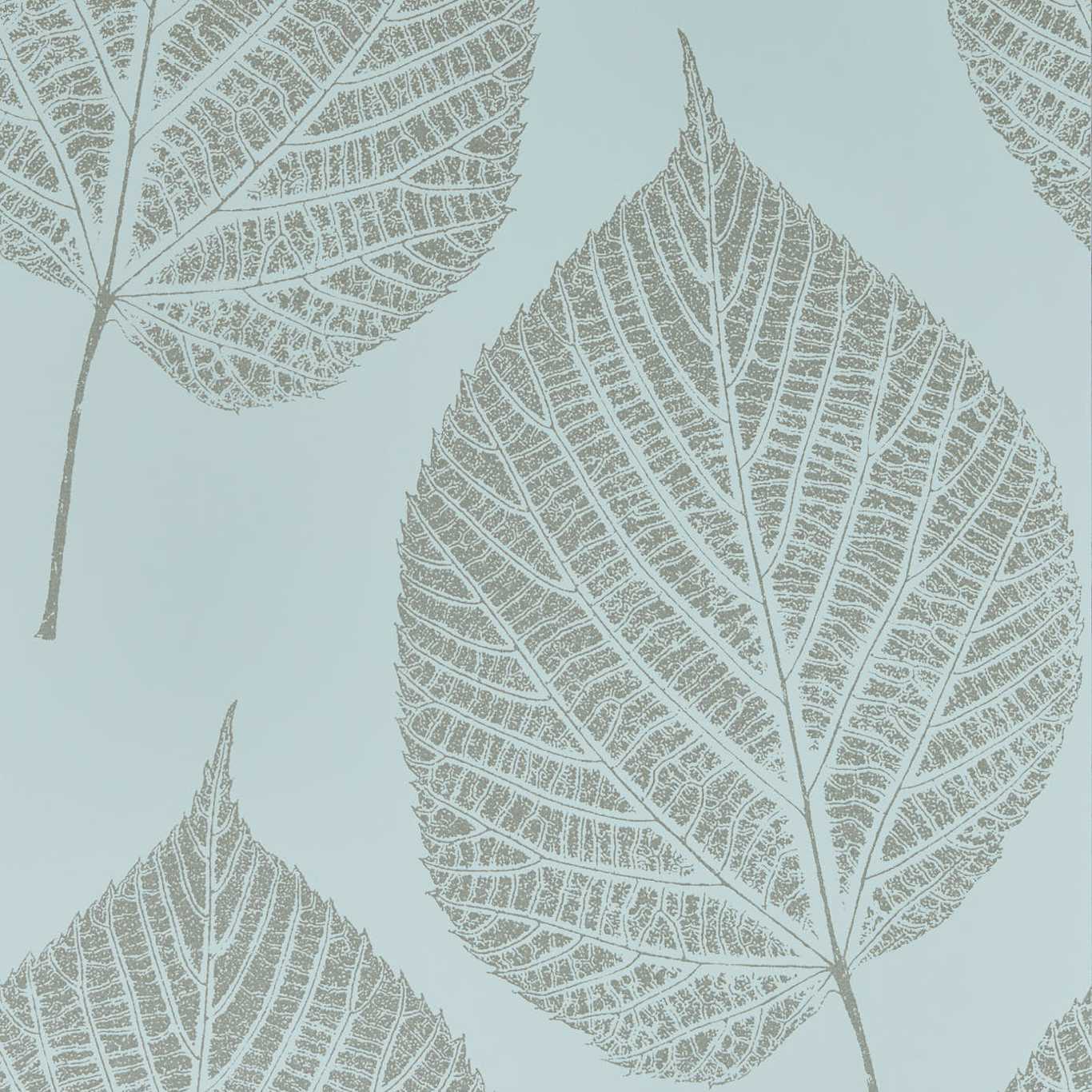 Leaf Wallpaper - Sky/Gilver - Harlequin - HTEW112610 - Premier Wallcovering