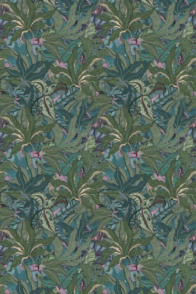 Leaforia Wallpaper - Verde - Timorous Beasties - JNGL/LFRA/SMM/01 - Premier Wallcovering