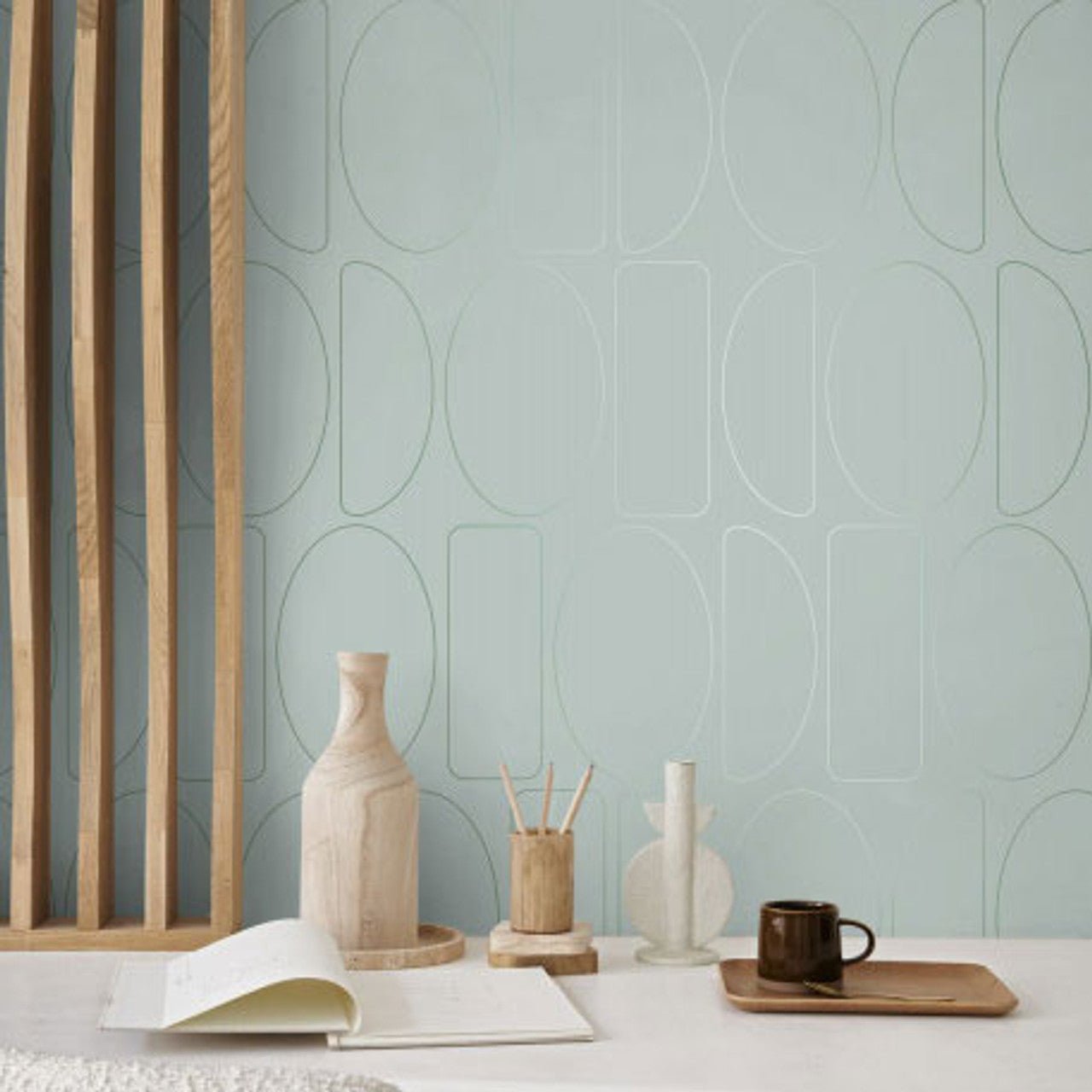 Legerete Alchimie Wallpaper - Bleu Ciel - Casadeco - 89926417 - Premier Wallcovering