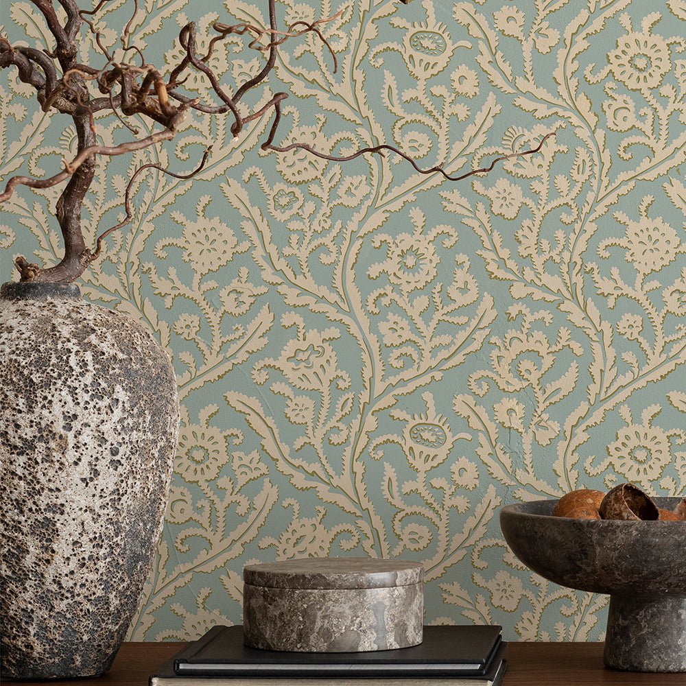Letti Wallpaper - Bright Blue - Josephine Munsey - JMW-104401 - Premier Wallcovering