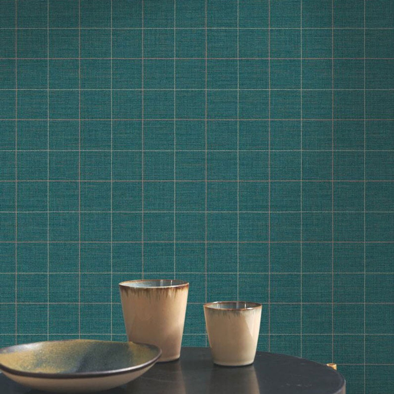 Liam Carnaby Street Wallpaper - Emeraude - Casadeco - 200518820 - Premier Wallcovering