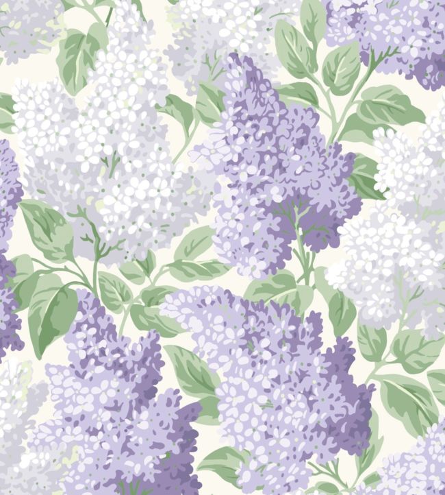 Lilac Wallpaper - Lilac & Heath Grey on White - 115/1004 - Cole & Son - Premier Wallcovering