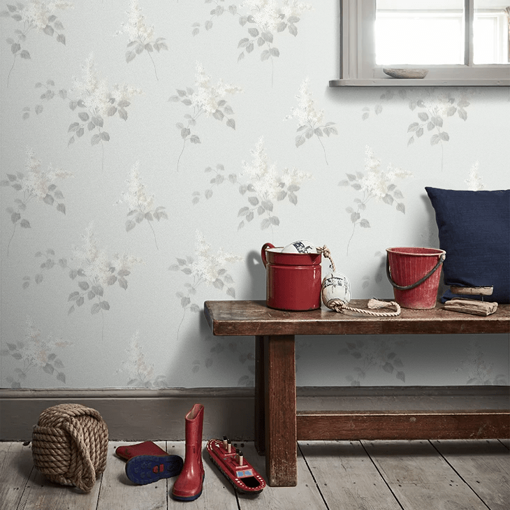 Lilacs Wallpaper - Grey - Boråstapeter - 7669 - Premier Wallcovering