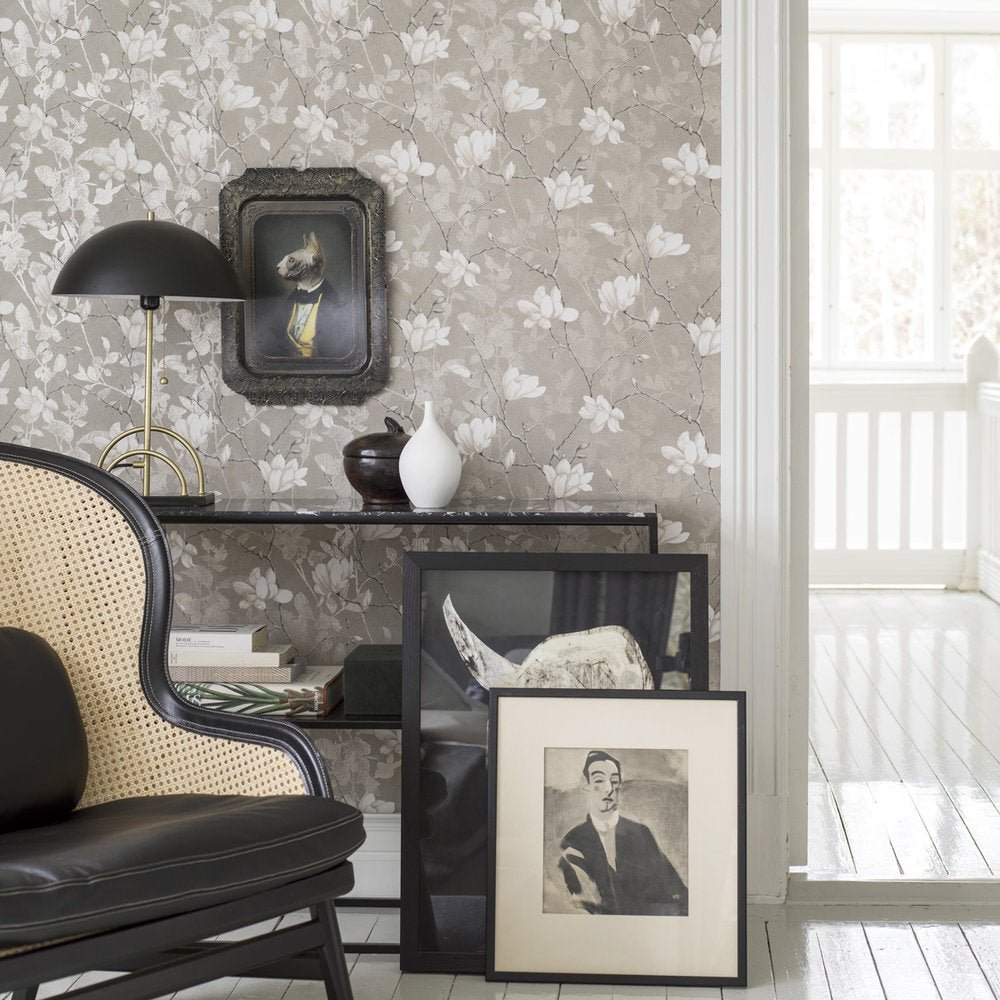 Lilly Tree Wallpaper - Brown - Boråstapeter - 7227 - Premier Wallcovering