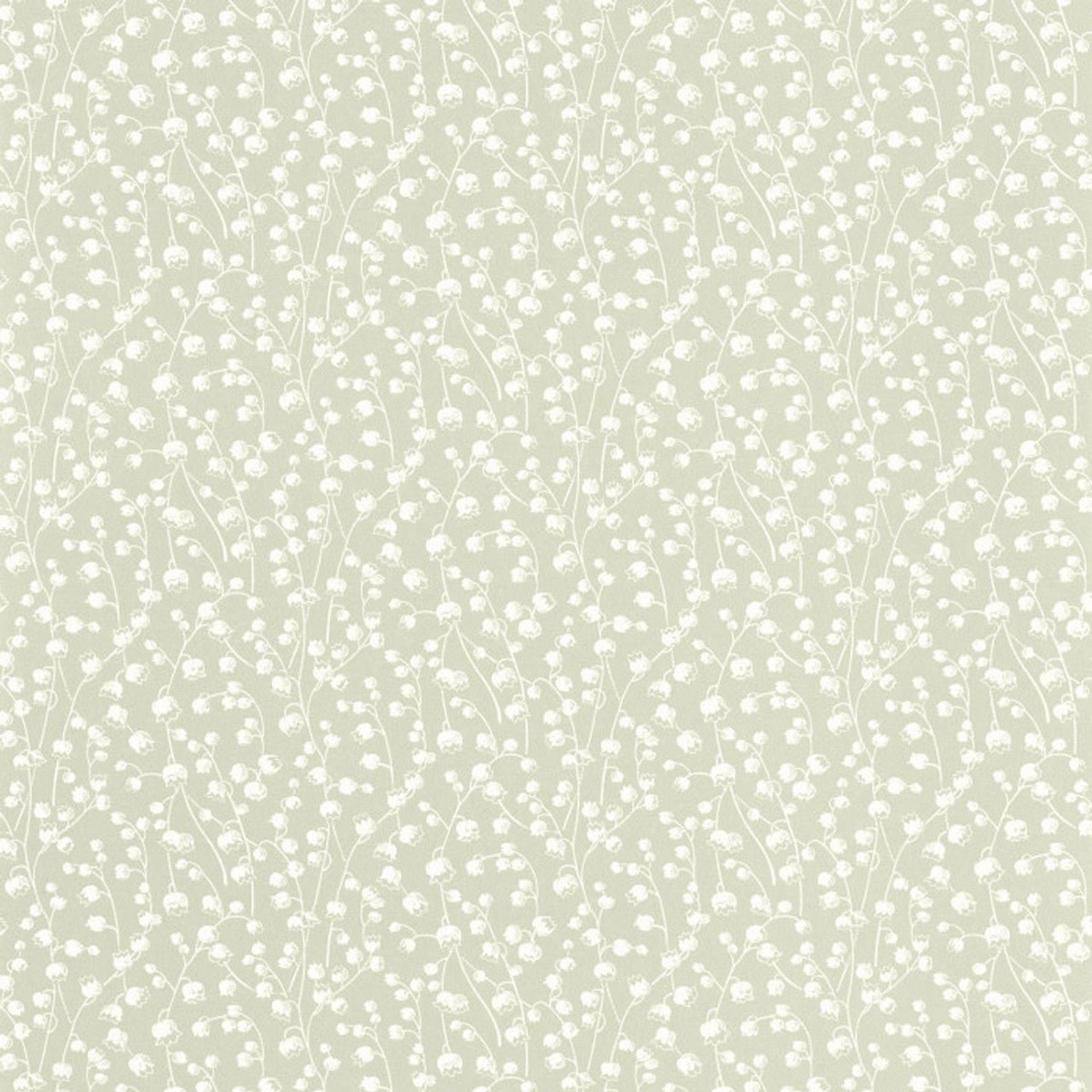 Lily of the Valley Flower Market Wallpaper - Vert Sauge - Casadeco - 89247101 - Premier Wallcovering