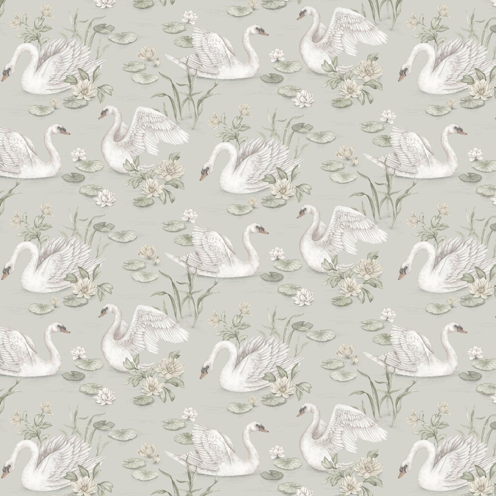 Lily Swan Wallpaper - Sage - Boråstapeter - 6925 - Premier Wallcovering