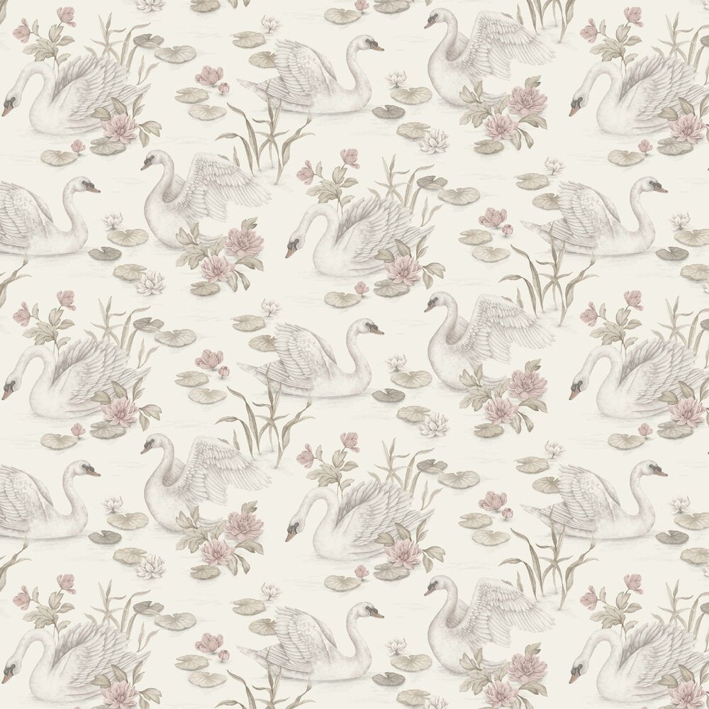 Lily Swan Wallpaper - Ivory - Boråstapeter - 6924 - Premier Wallcovering