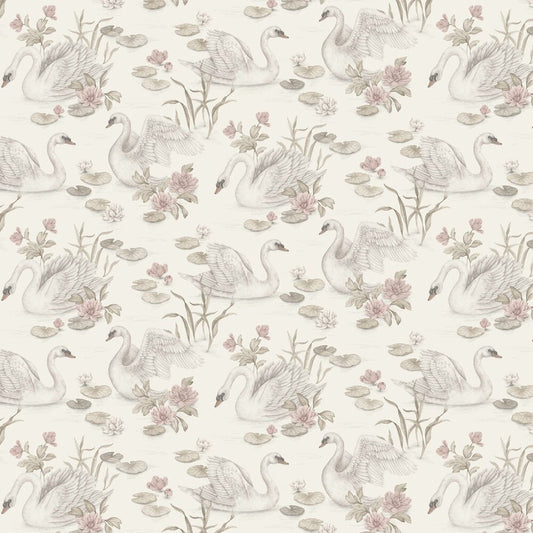 Lily Swan Wallpaper - Ivory - Boråstapeter - 6924 - Premier Wallcovering