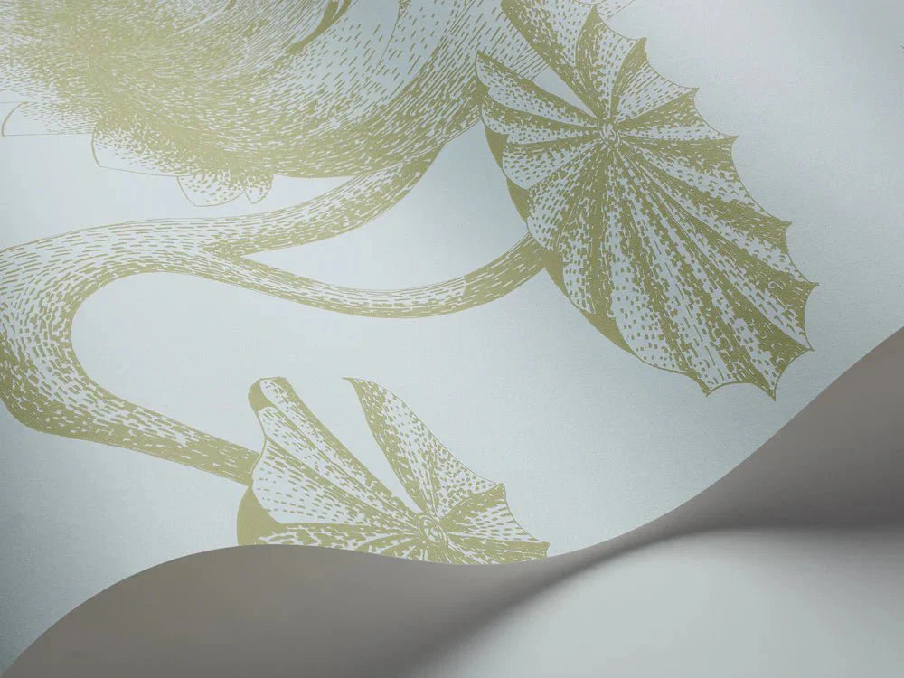 Lily Wallpaper - Olive Green on Seafoam - 69/3112 - Cole & Son - Premier Wallcovering