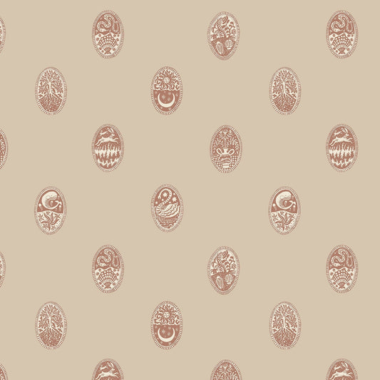 Linear Cameos Wallpaper - Cromwell Stone, Hibernacle and Salt Ridge - Josephine Munsey - LIN-027-060-035 - Premier Wallcovering