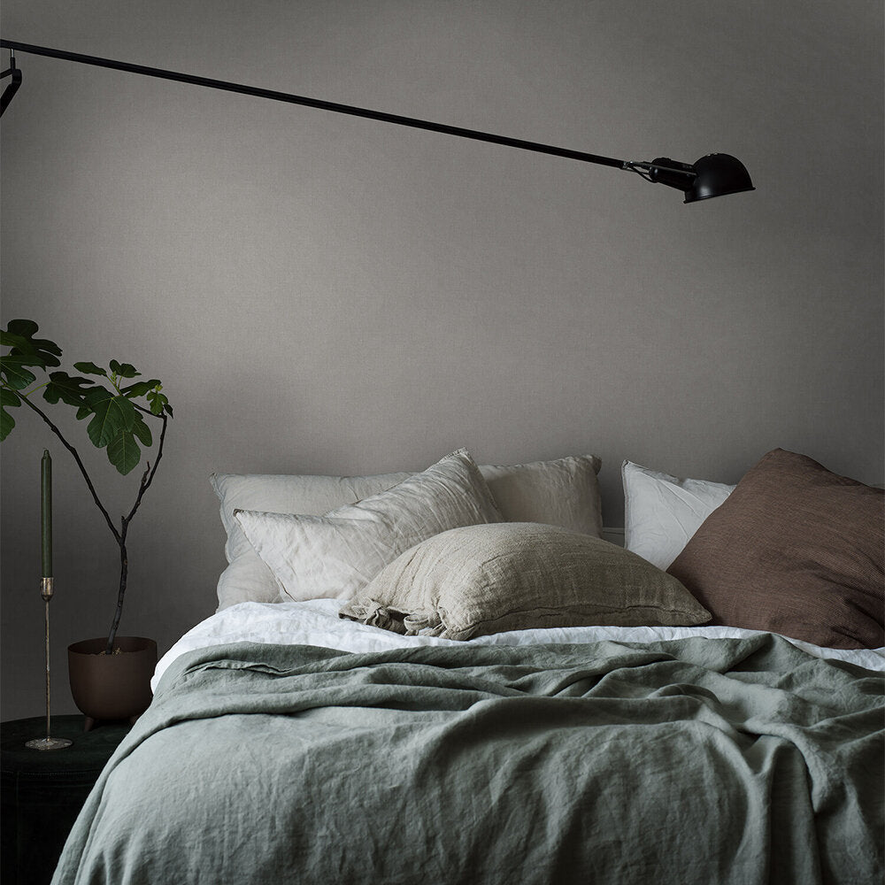 Linen Wallpaper - Ash Grey - Boråstapeter - 4321 - Premier Wallcovering