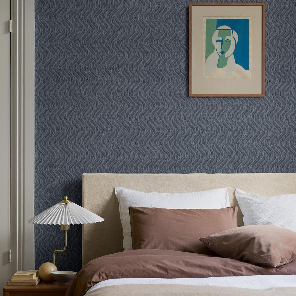 Little Fern Wallpaper - Navy - Boråstapeter - 7773 - Premier Wallcovering