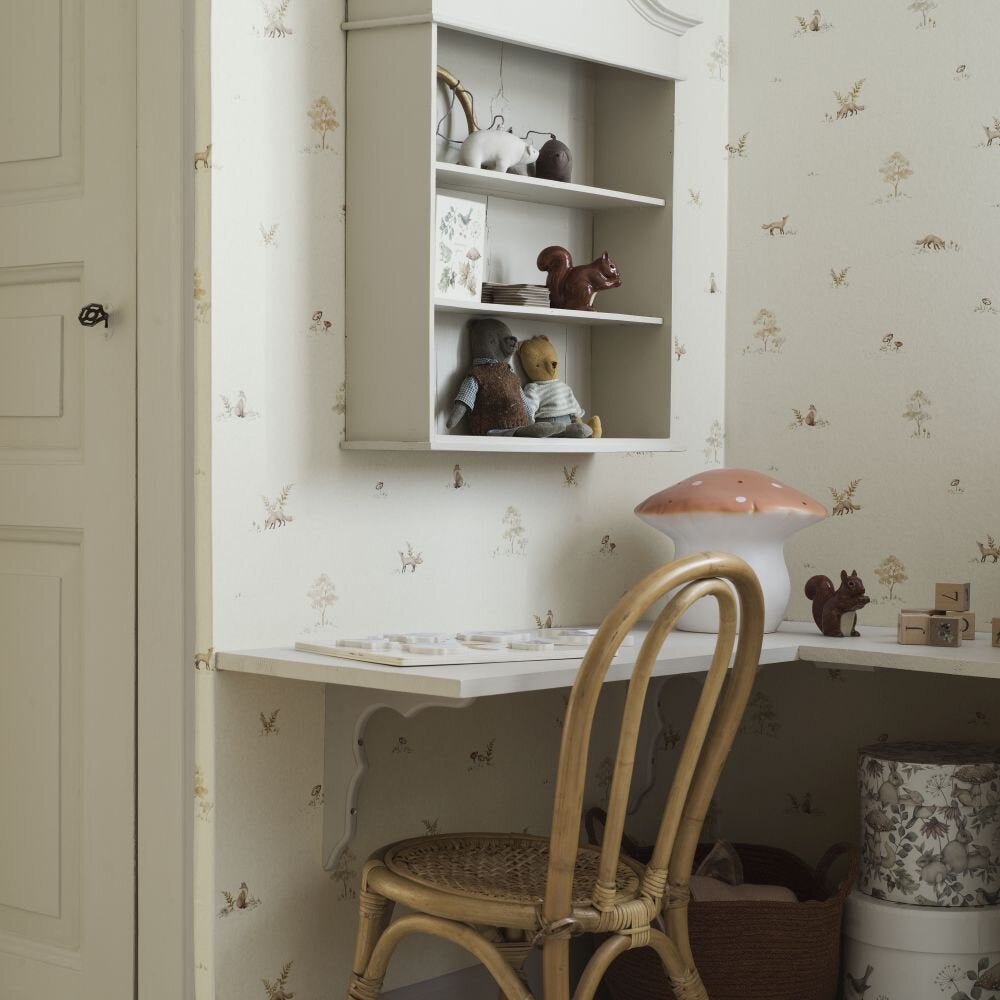 Little Fox Wallpaper - Cream - Boråstapeter - 6923 - Premier Wallcovering