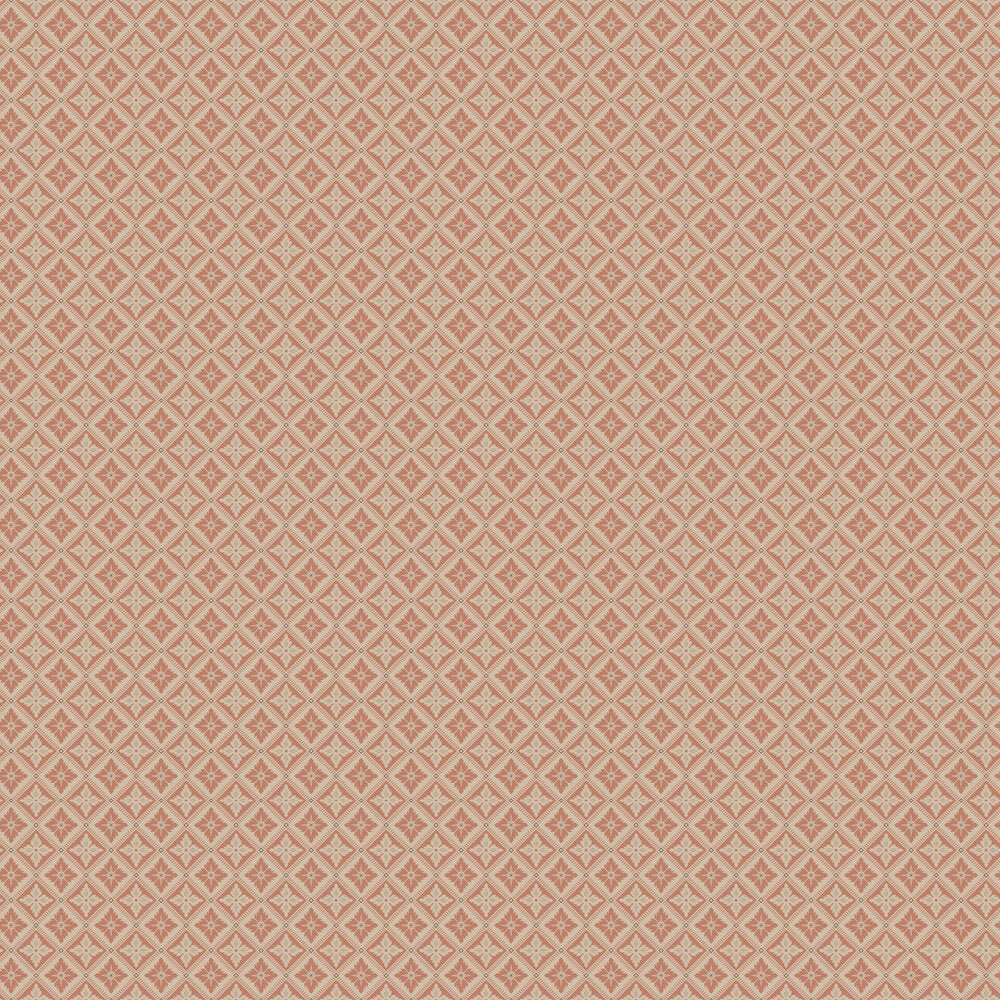 Loka Wallpaper - Burnt Orange and Beige - Boråstapeter - 4530 - Premier Wallcovering