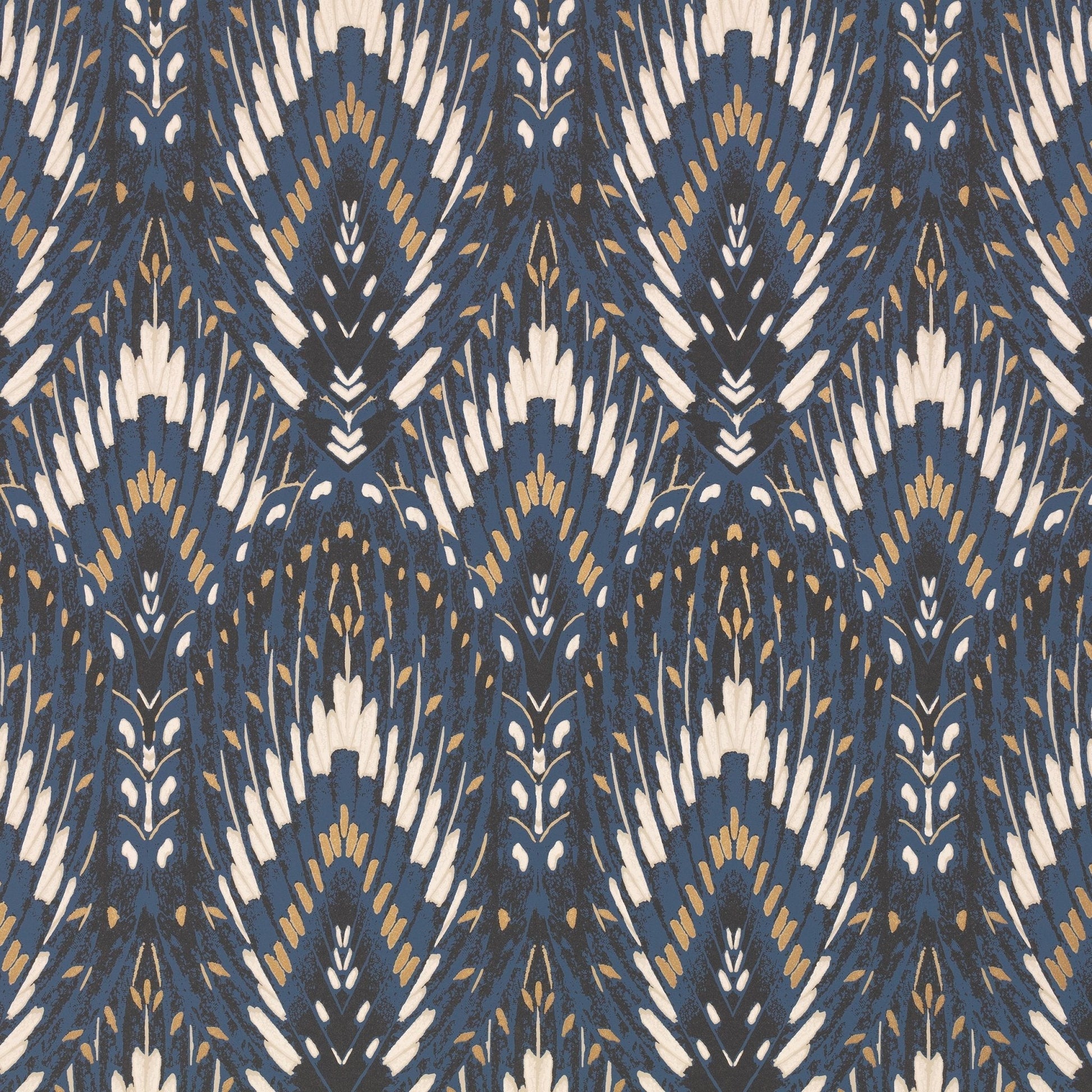 Lolana Wallpaper - Cobalt - Romo - Temperley London - W452/04 - Premier Wallcovering
