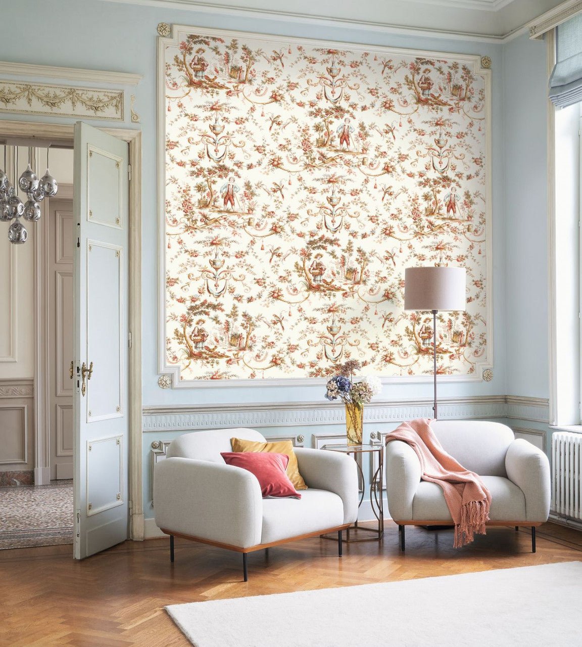 L'Orangerie Les Belles Toiles De Jouy Wallpaper - Multico - Casadeco - 87973476 - Premier Wallcovering