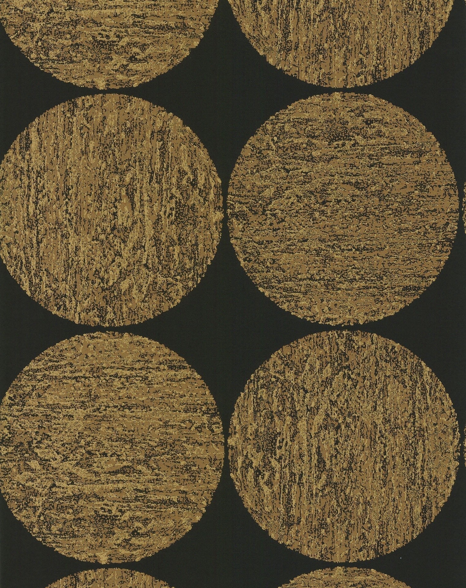 Luna Wallpaper - Metallic Gold on Charcoal - 69/5119 - Cole & Son - Premier Wallcovering