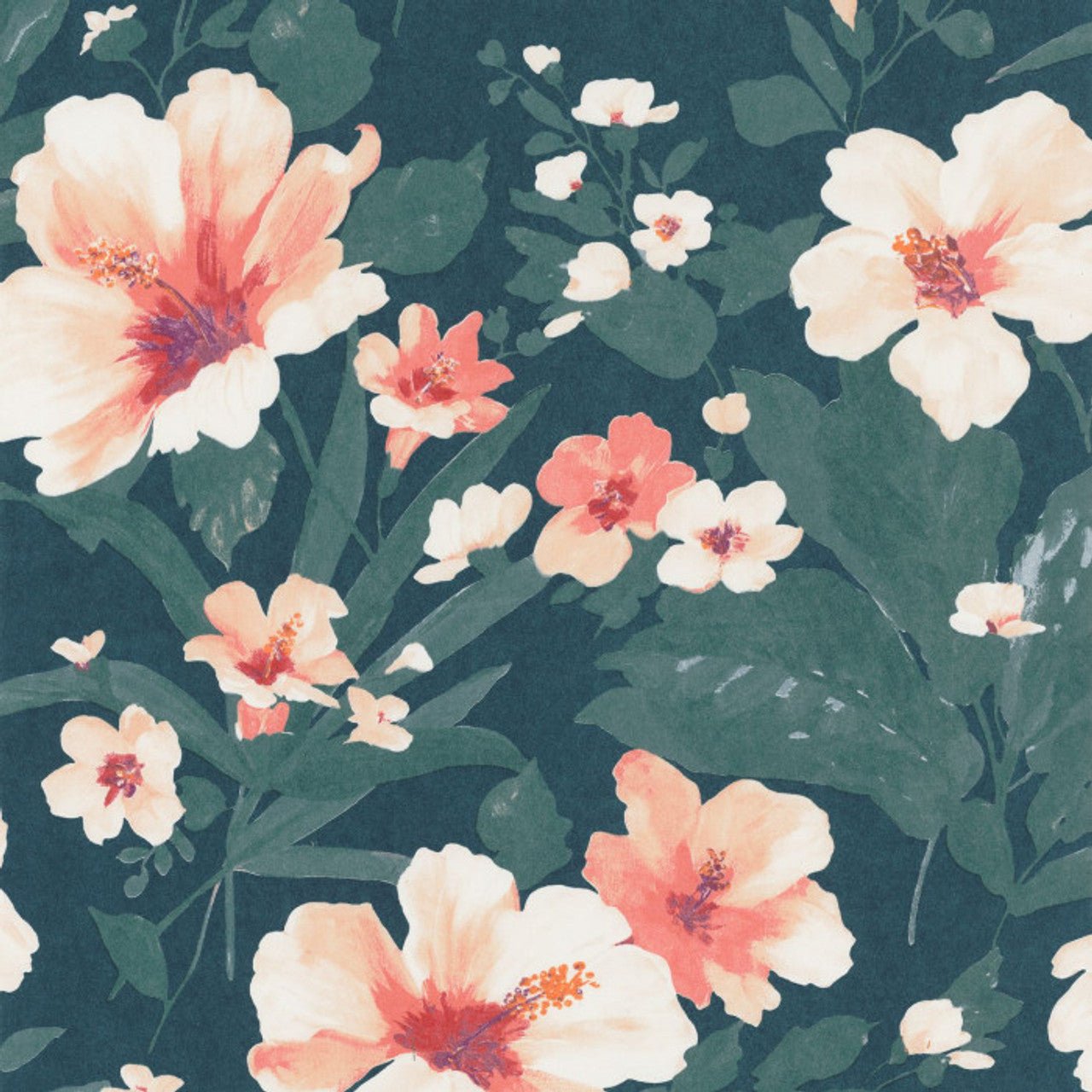 Luxembourg Florescence Wallpaper - Coral/green - Casadeco - 82347539 - Premier Wallcovering