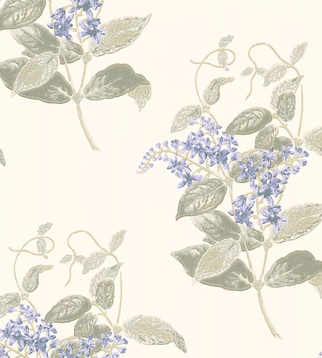 Madras Violet Wallpaper - Lilac & Stone on Chalk - 100/12057 - Cole & Son - Premier Wallcovering