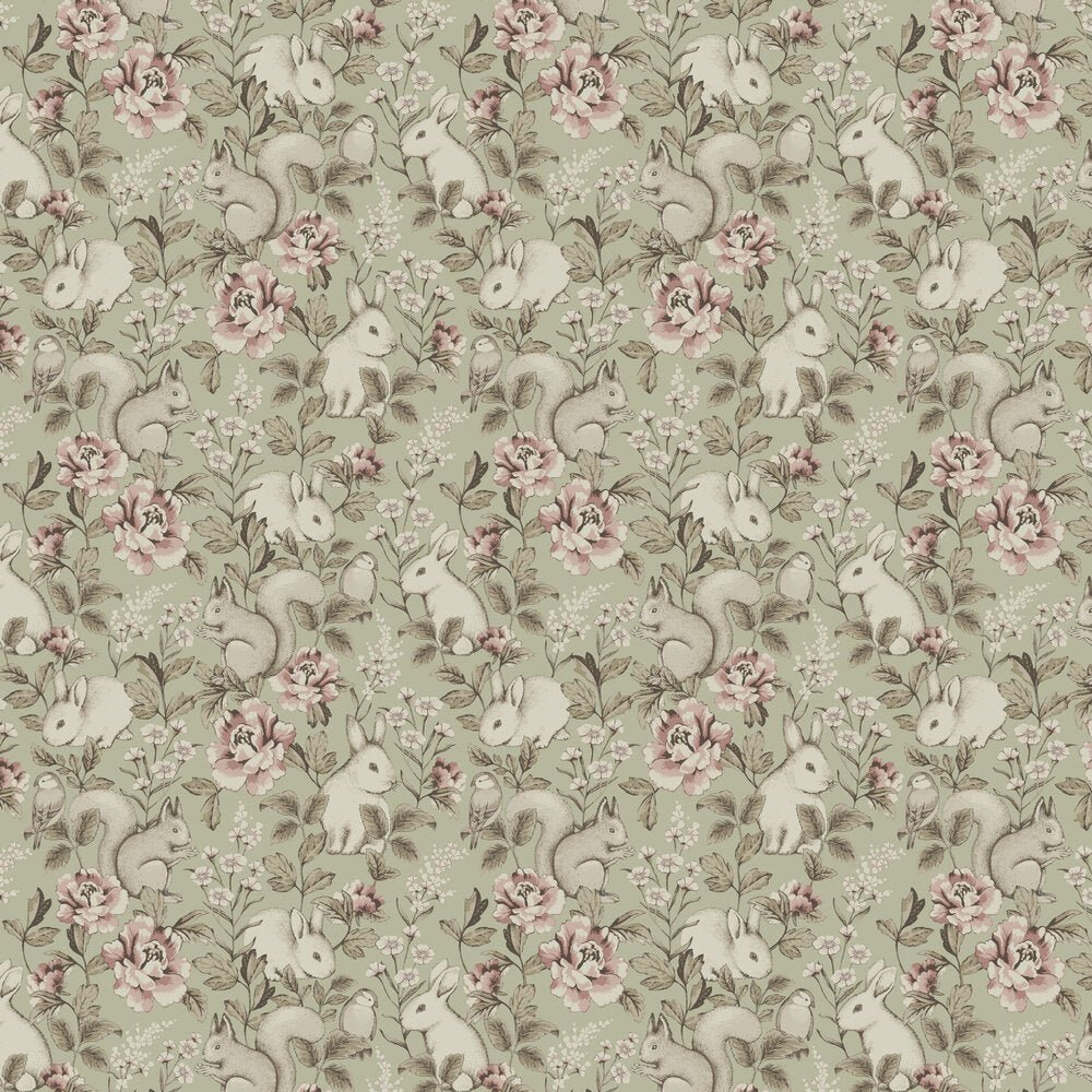 Magic Forest Wallpaper - Sage - Boråstapeter - 6931 - Premier Wallcovering