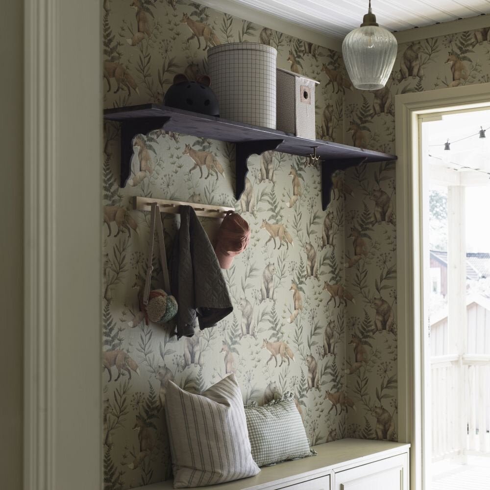 Magic Forest Wallpaper - Sage - Boråstapeter - 6931 - Premier Wallcovering