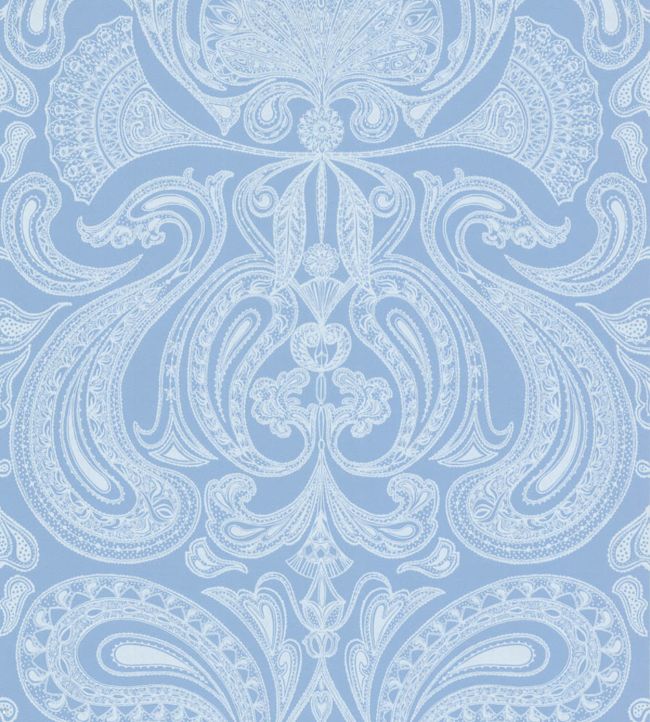 Malabar Wallpaper - Chalk on Ice Blue - 66/1006 - Cole & Son - Premier Wallcovering