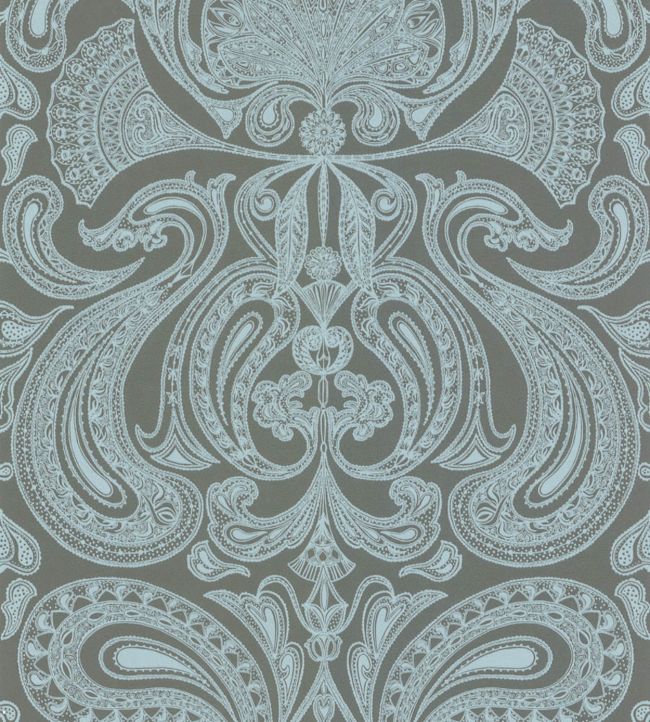 Malabar Wallpaper - Print Room Blue on Soot - 66/1005 - Cole & Son - Premier Wallcovering