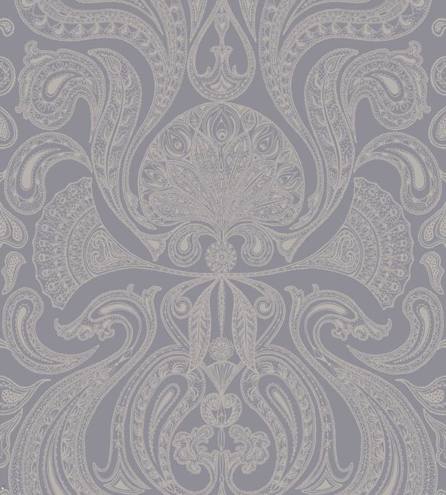 Malabar Wallpaper - Metallic Silver on Lilac Grey - 95/7042 - Cole & Son - Premier Wallcovering
