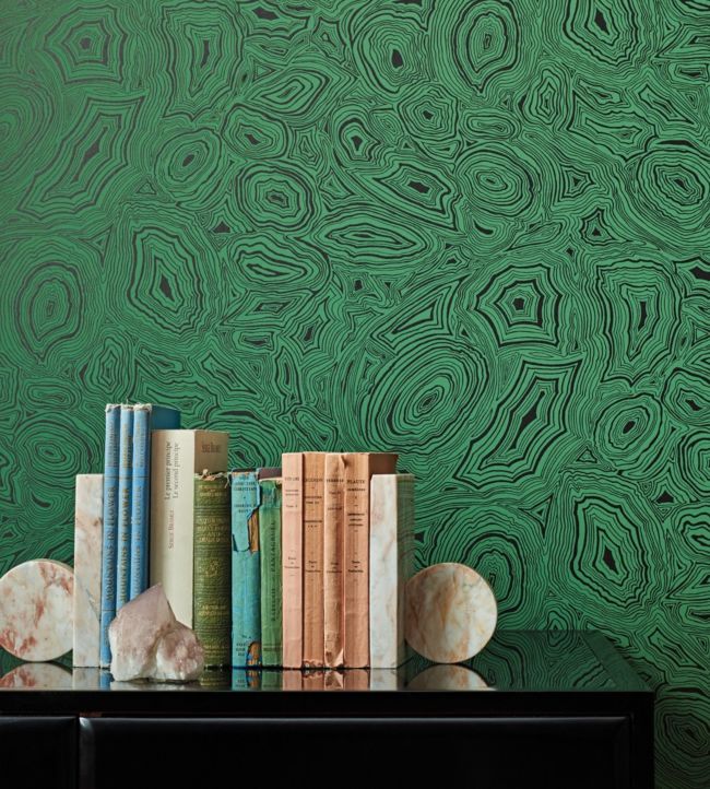 Malachite Wallpaper - Parchment & Soft Metallic Gold - 114/6011 - Cole & Son - Premier Wallcovering