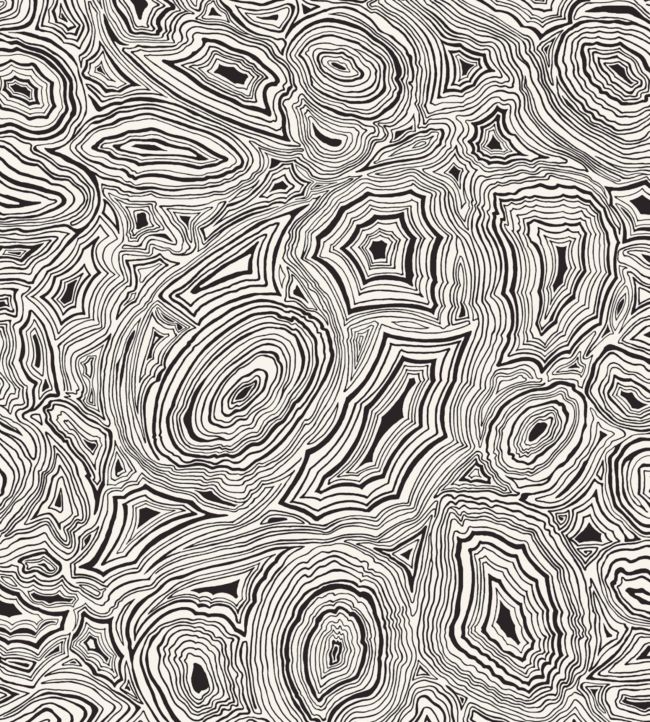 Malachite Wallpaper - White & Black - 114/17036 - Cole & Son - Premier Wallcovering