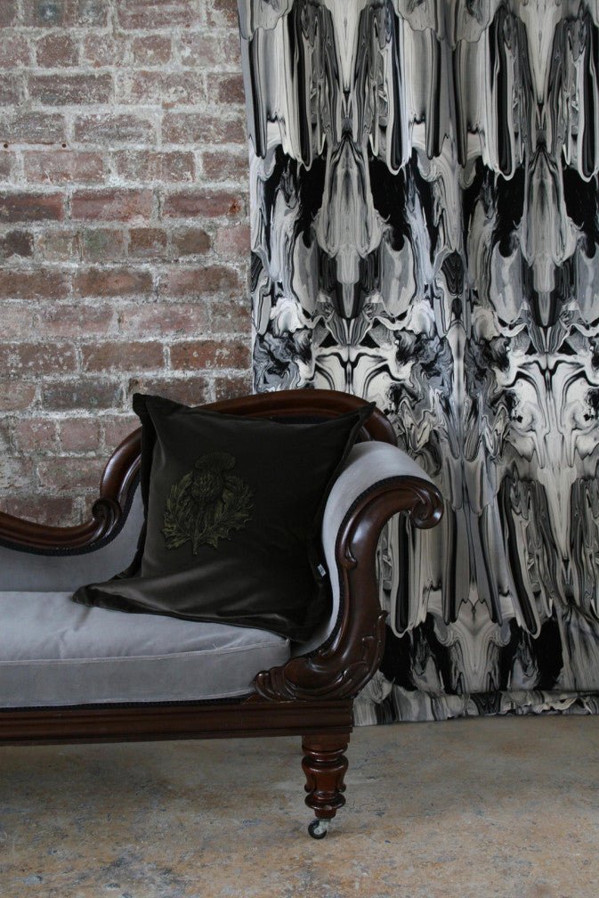 Marble Gum Velvet Fabric - Grey - Timorous Beasties - DIGI/MRBG/40008/01 - Premier Wallcovering