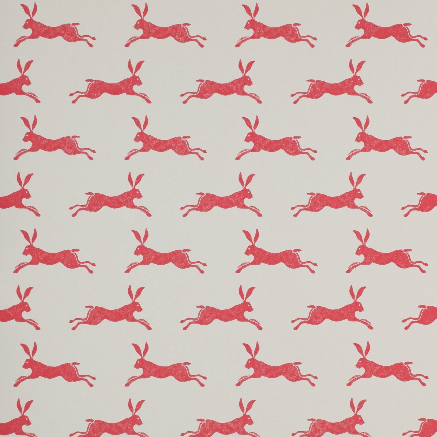 March Hare Wallpaper - Red - J135W - 01 - Jane Churchill