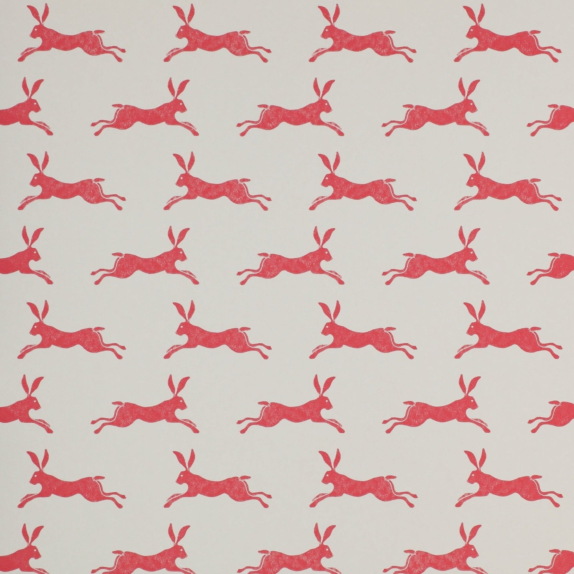 March Hare Wallpaper - Red - J135W - 01 - Jane Churchill