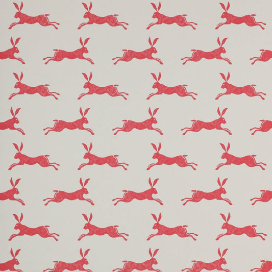 March Hare Wallpaper - Red - J135W - 01 - Jane Churchill