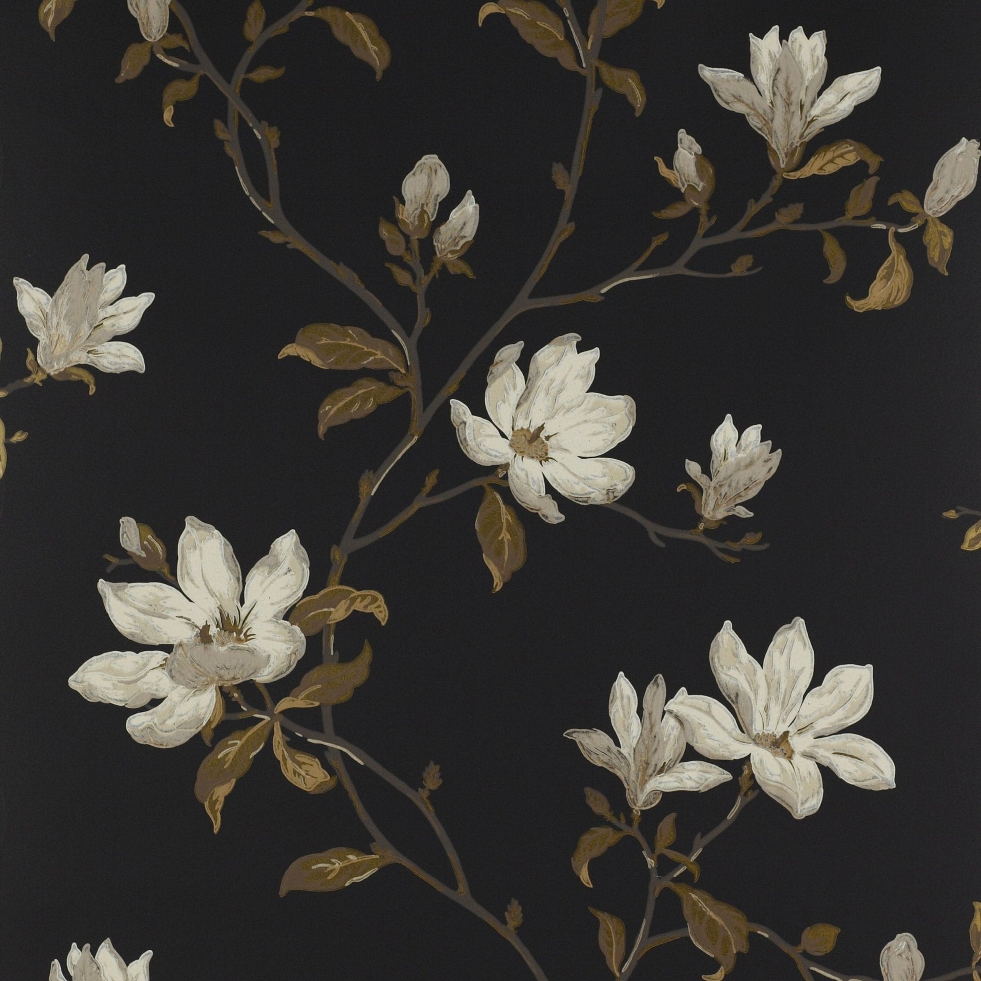 Marchwood Wallpaper - Black - Colefax & Fowler - 07976/05