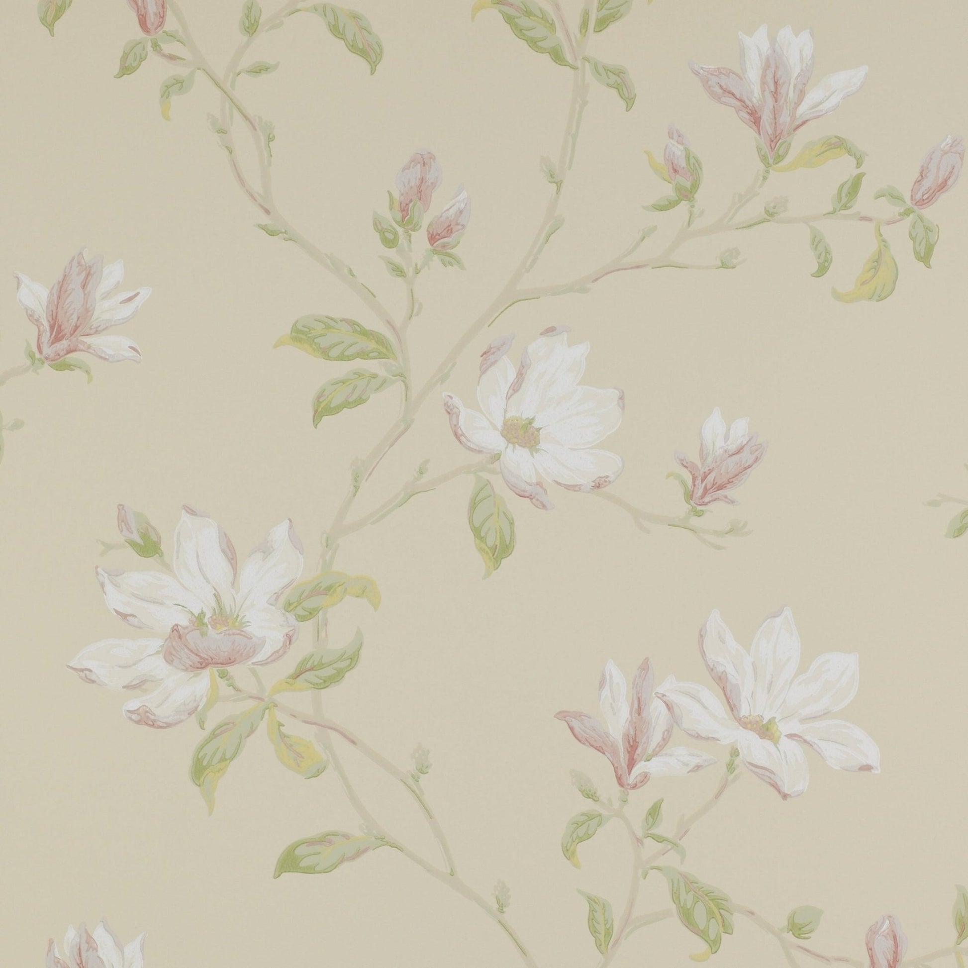 Marchwood Wallpaper - Ivory/Green - Colefax & Fowler - 07976/06