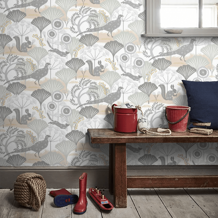 Mardgomma Wallpaper - White - Boråstapeter - 1471 - Premier Wallcovering