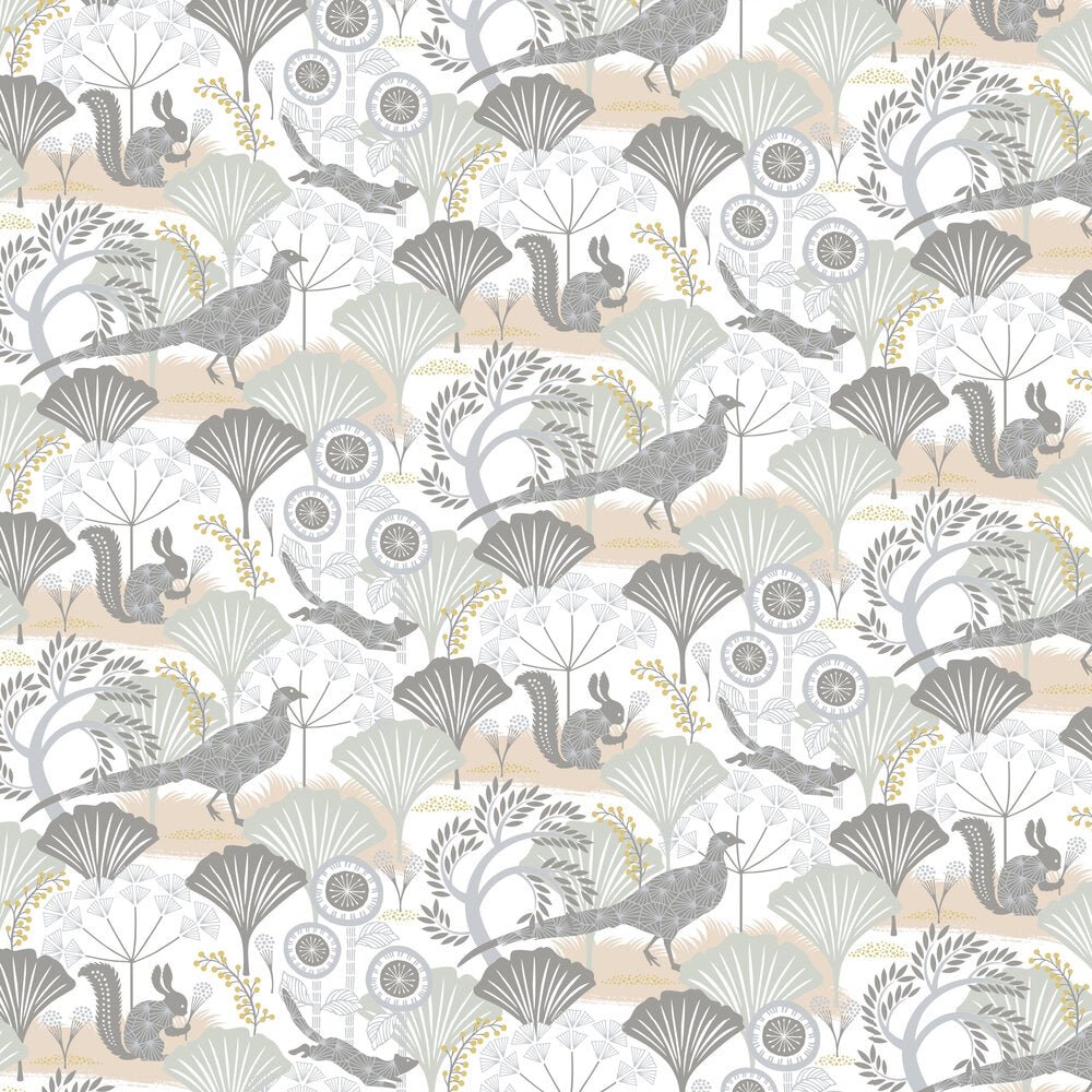 Mardgomma Wallpaper - White - Boråstapeter - 1471 - Premier Wallcovering