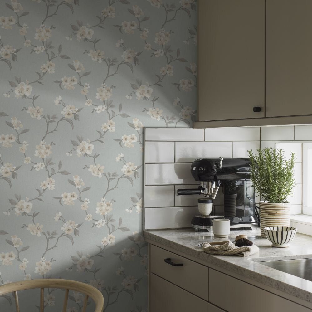 Marie Wallpaper - Blue - Boråstapeter - 38750 - Premier Wallcovering